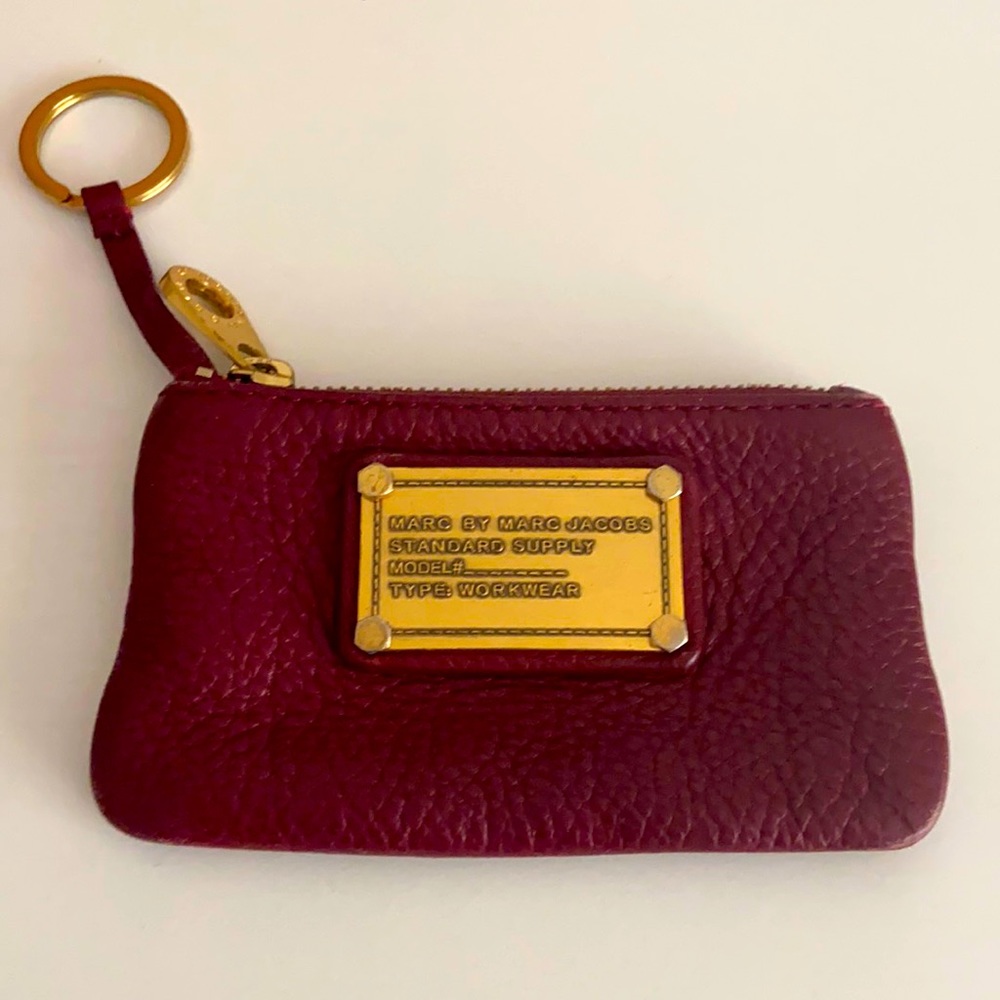 Marc by Marc Jacobs top zip leather coin purse.